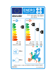 Sinclair Terrel serija 5,2 kW _ energetska naljepnica